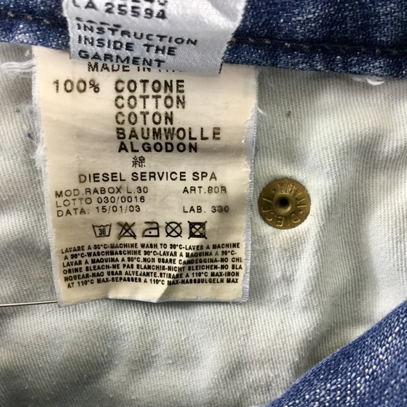 DIESEL Rabox Jeans 28 x 30 Relaxed Straight Leg Button Fly - Picture 12 of 13